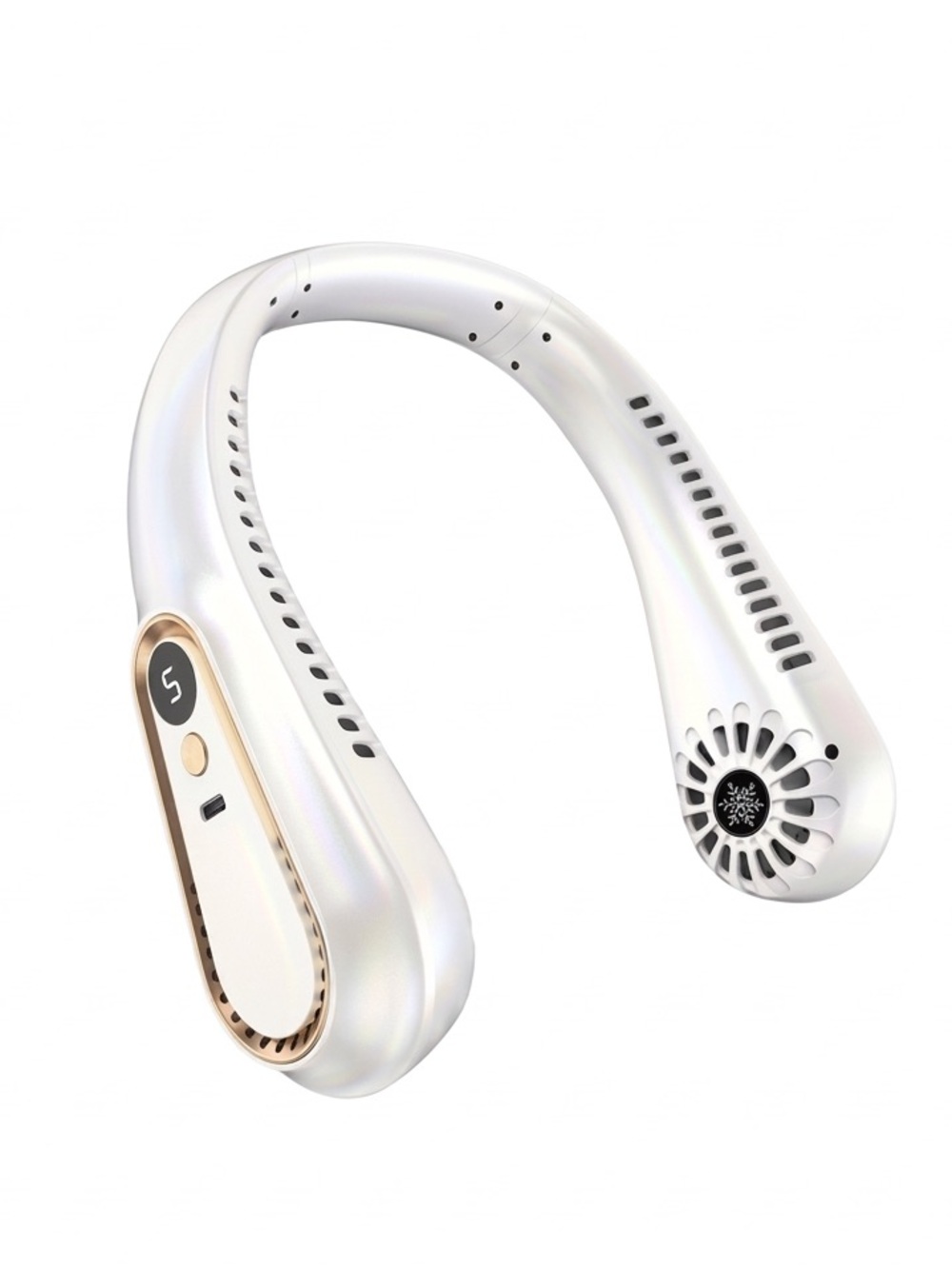 NEW White Bladeless Portable Neck Fan